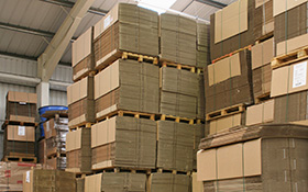 Pallet Stacks of Cardboard Boxes