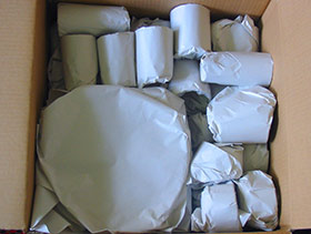 Packed cardboard box